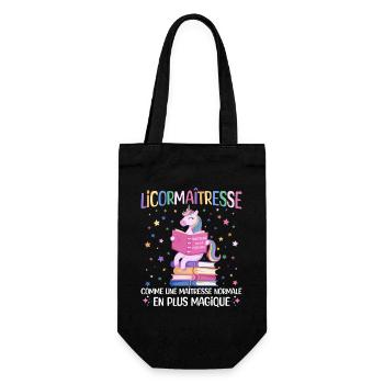 Licormaitresse Licorne Enseignante - Sac à bouteille - noir - Devant