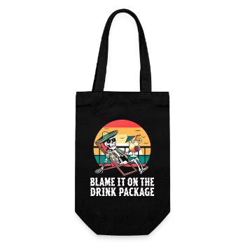 Squelette Humour Croisière Vacances - Sac à bouteille - noir - Devant