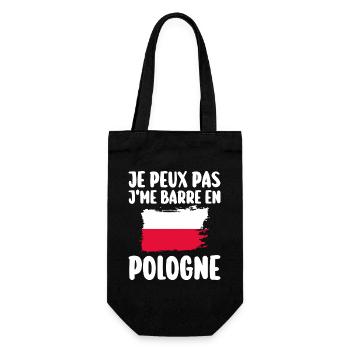 J'Peux Pas J'Me Barre En Pologne Voyage - Sac à bouteille - noir - Devant