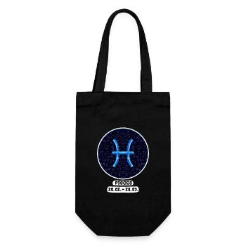 Pisces 20.02.-20.03. - Geschenkbeutel für Flaschen - Schwarz - Vorne