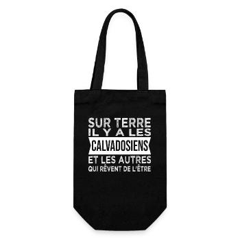 sur terre il y a les Calvadosiens Humour Calvados - Sac à bouteille - noir - Devant