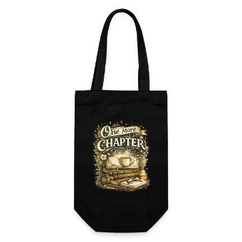 Another chapter: reading enthusiasts - Gift Bag for Bottles - black - Front