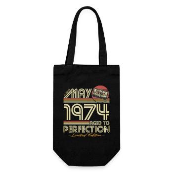 Mai 1974 Naissance Anniversaire Vintage Rétro - Sac à bouteille - noir - Devant