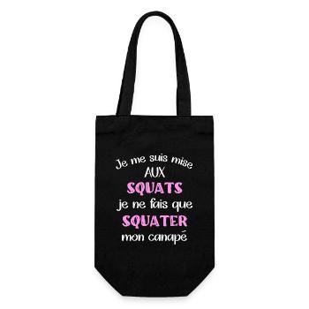 Je me suis mise aux squats je ne fais que squater - Sac à bouteille - noir - Devant