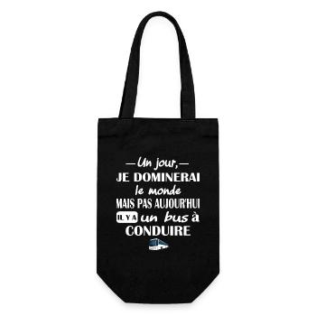 Un jour je dominerai le monde t-shirt chauffeurbus - Sac à bouteille - noir - Devant