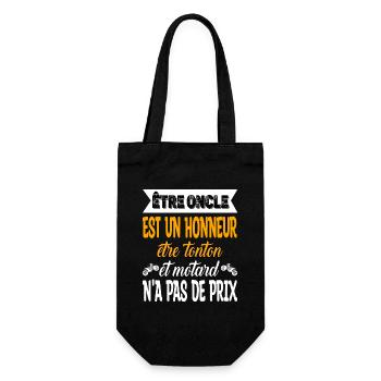 Être oncle est un honneur t-shirt tonton motard - Sac à bouteille - noir - Devant