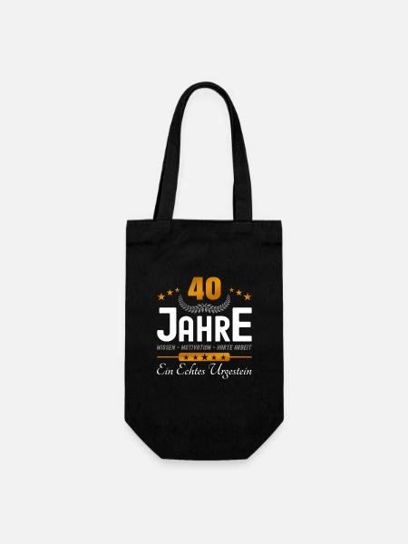 40. Jubiläum - Firmenjubiläum - Geschenkbeutel für Flaschen - Schwarz