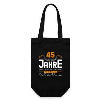 45. Jubiläum - Firmenjubiläum - Geschenkbeutel für Flaschen - Schwarz - Vorne