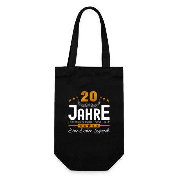 20 Jahre Lieblingsehemann - Geschenkbeutel für Flaschen - Schwarz - Vorne