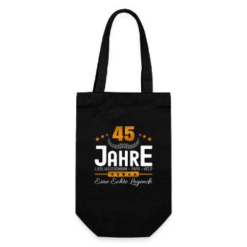 45 Jahre Lieblingsehemann - Geschenkbeutel für Flaschen - Schwarz - Vorne