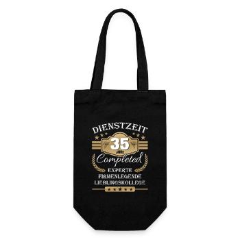 Dienstzeit 35 Jahre Lieblingskollege Jubiläum - Geschenkbeutel für Flaschen - Schwarz - Vorne