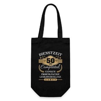 Dienstzeit 50 Jahre Lieblingskollege Jubiläum - Geschenkbeutel für Flaschen - Schwarz - Vorne