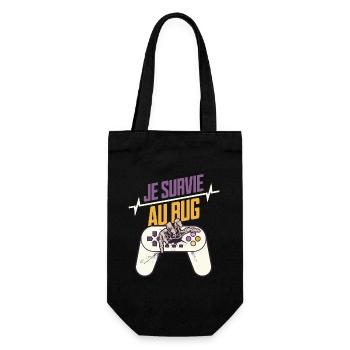 je survie au bug t-shirt gaming idée cadeau geek - Sac à bouteille - noir - Devant