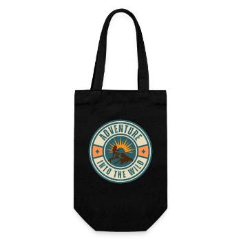 Mountain Sports Hiking Adventure Nature. Funny sayings - Gift Bag for Bottles - black - Front
