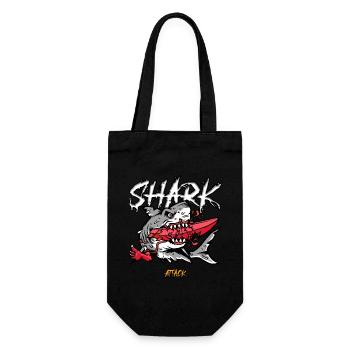 Shark Cartoon cool street - Geschenkbeutel für Flaschen - Schwarz - Vorne