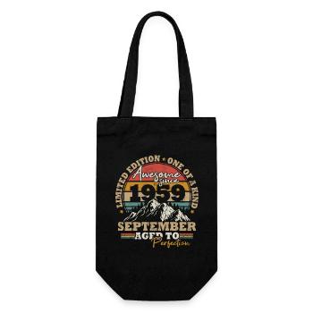 September 1959 Vintage Retro Geburtstagsgeschenk - Geschenkbeutel für Flaschen - Schwarz - Vorne