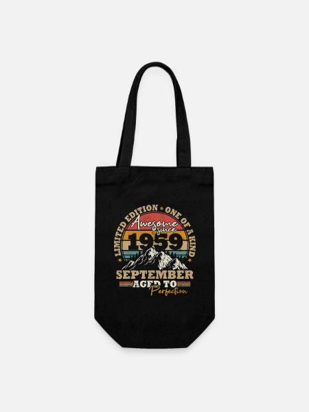 Septembre 1959 Vintage Retro Cadeau d’anniversaire - Sac à bouteille - noir