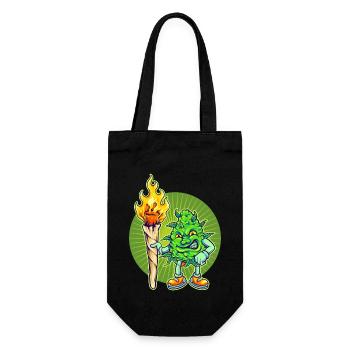 Cannabis Marijuana Weed Smoking - Gift Bag for Bottles - black - Front