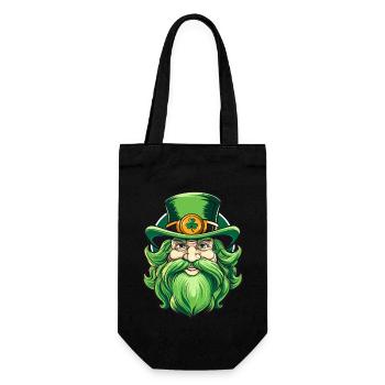 St Patrick's Day Leprechaun with Top Hat With - Gift Bag for Bottles - black - Front