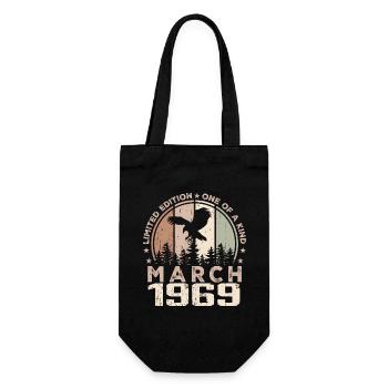 Incomparable since March 1969, 55th Anniversary - Gift Bag for Bottles - black - Front