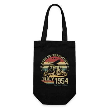70 years old Aged to perfection born in July 1954 - Gift Bag for Bottles - black - Front