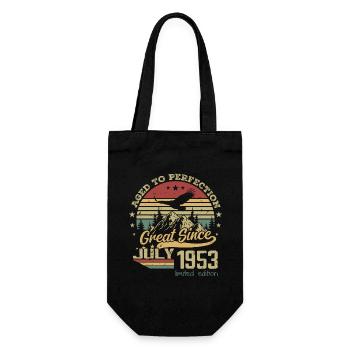 71 years old Aged to perfection born in July 1953 - Gift Bag for Bottles - black - Front