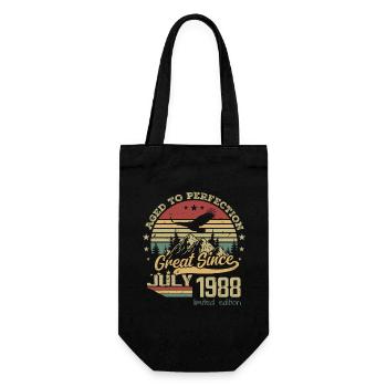 36 Jahre alt Perfekt gealtert geboren im Juli 1988 - Geschenkbeutel für Flaschen - Schwarz - Vorne