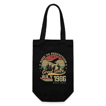 38 years old Aged to perfection born in July 1986 - Gift Bag for Bottles - black - Front
