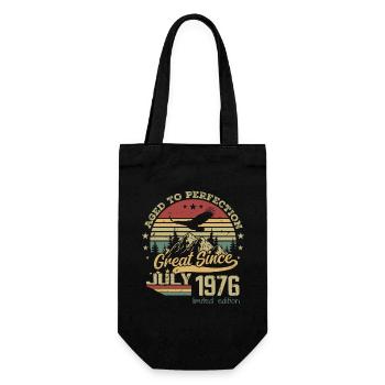 48 years old Aged to perfection born in July 1976 - Gift Bag for Bottles - black - Front