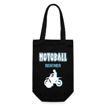 Motoball Motoballer Rentner Rente Ruhestand - Geschenkbeutel für Flaschen - Schwarz - Vorne