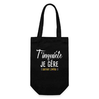 T'inquiéte je gére surtout l'apéro - Sac à bouteille - noir - Devant