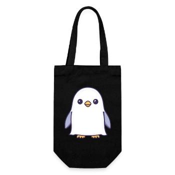 Pingouin Halloween Bande dessinée Fantôme - Sac à bouteille - noir - Devant