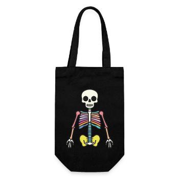 Skeleton Halloween Icon - Gift Bag for Bottles - black - Front