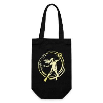 Volleyball player - Gift Bag for Bottles - black - Front