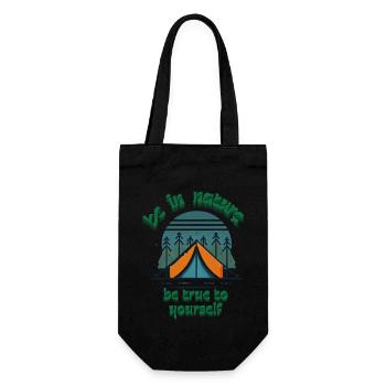 be in nature be trou to yourself - Gift Bag for Bottles - black - Front