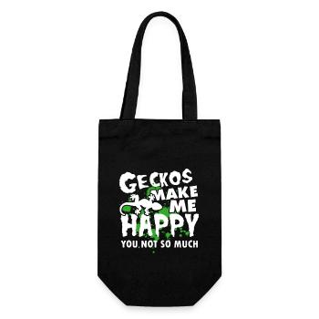 Geckos Make Me Happy - Gift Bag for Bottles - black - Front