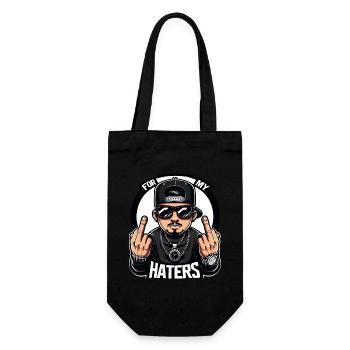 Coole Gangster - Geschenkbeutel für Flaschen - Schwarz - Vorne