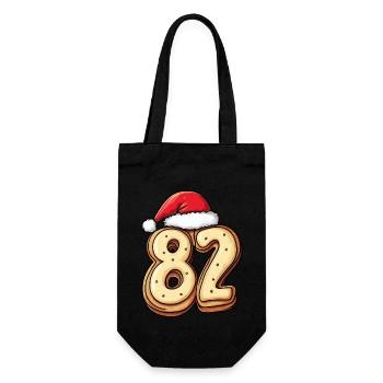 Biscuit de Noël à 82 chiffres - Sac à bouteille - noir - Devant
