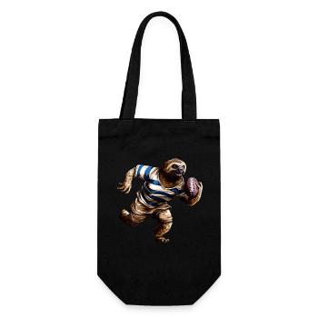 Sloths Rugby Player - Gift Bag for Bottles - black - Front