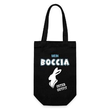 Boccia Oster Outfit Bocciaspieler Ostern - Geschenkbeutel für Flaschen - Schwarz - Vorne