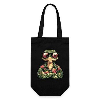 Serpent Cobra Bande Dessinée Drôle Été - Sac à bouteille - noir - Devant