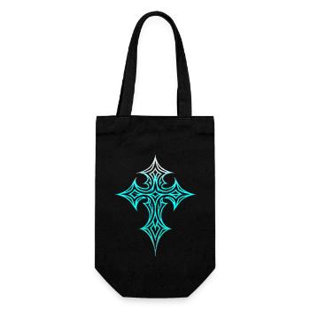 Goth Kreuz Y2K Emo Kreuz Gothic Aesthetic Tribal - Geschenkbeutel für Flaschen - Schwarz - Vorne