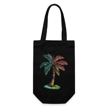 Palm Tree Beach - Gift Bag for Bottles - black - Front