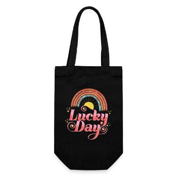 Lucky day - Gift Bag for Bottles - black - Front
