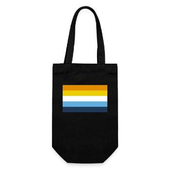 Aro Ace Pride Flagge - Geschenkbeutel für Flaschen - Schwarz - Vorne