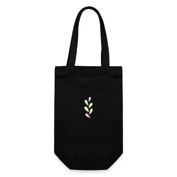 Colorfull Flower - Gift Bag for Bottles - black - Front