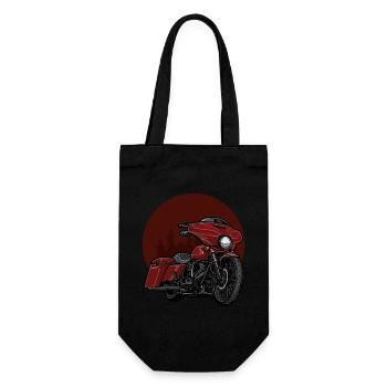 Chopper // Custom // Motorcycle - Gift Bag for Bottles - black - Front