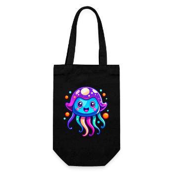 Cute Jellyfish - Gift Bag for Bottles - black - Front
