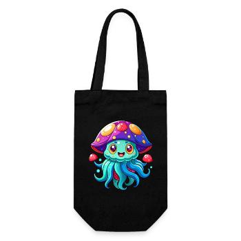 Cute Jellyfish - Gift Bag for Bottles - black - Front
