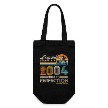 Légendaire depuis 2004 Vintage Anniversaire Rétro - Sac à bouteille - noir - Devant